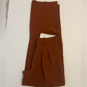Wilfred Terracotta Pleated Pants